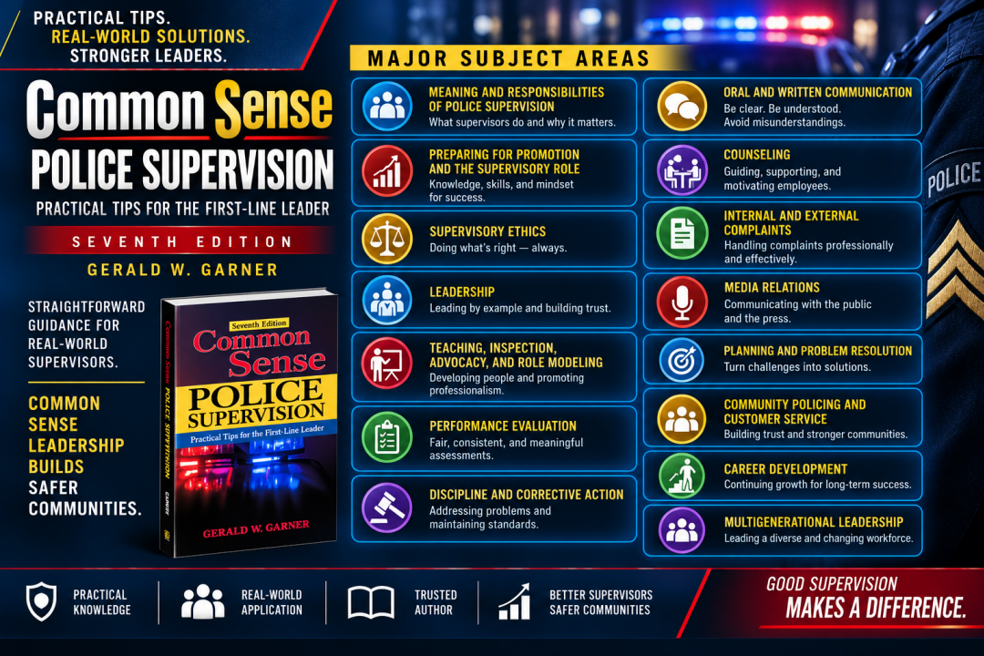 Graphic of Major Topics in Common Sense Police Supervision