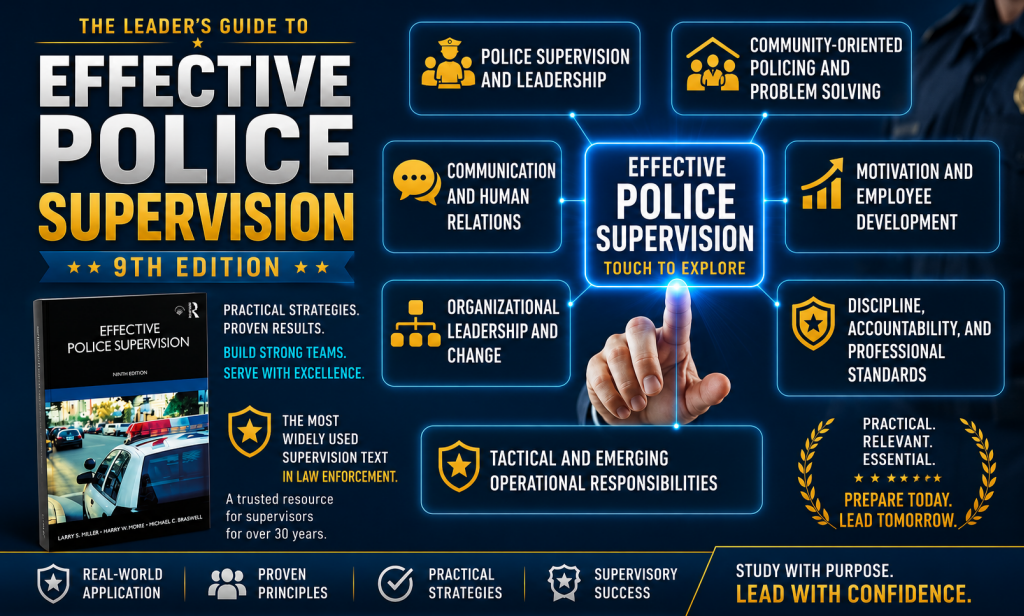 Graphic of Major Topics in Effective Police Supervision